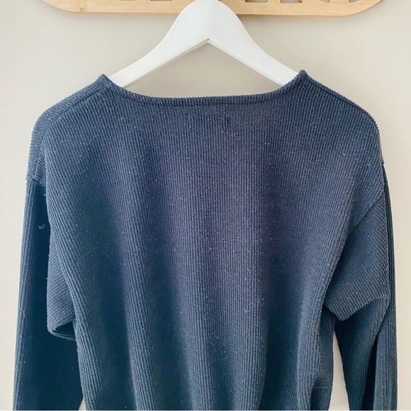 Madewell V-Neck Long Sleeve Sweater Black Sz Small - Picture 8 of 9